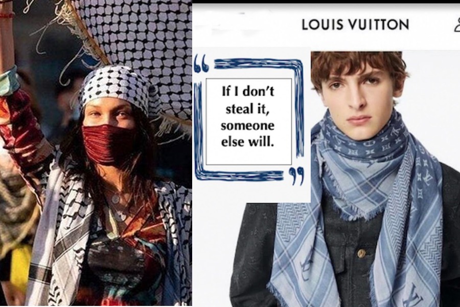 Critican a Louis Vuitton por bufanda inspirada en la keffiyeh palestina