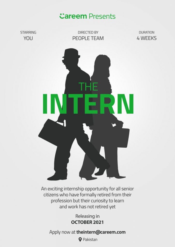 WOW 360|Careem Pakistan's Exciting Internship Offer for Retired Senior Citizens Seems Inspired by The Hollywood Film ‘The Intern’